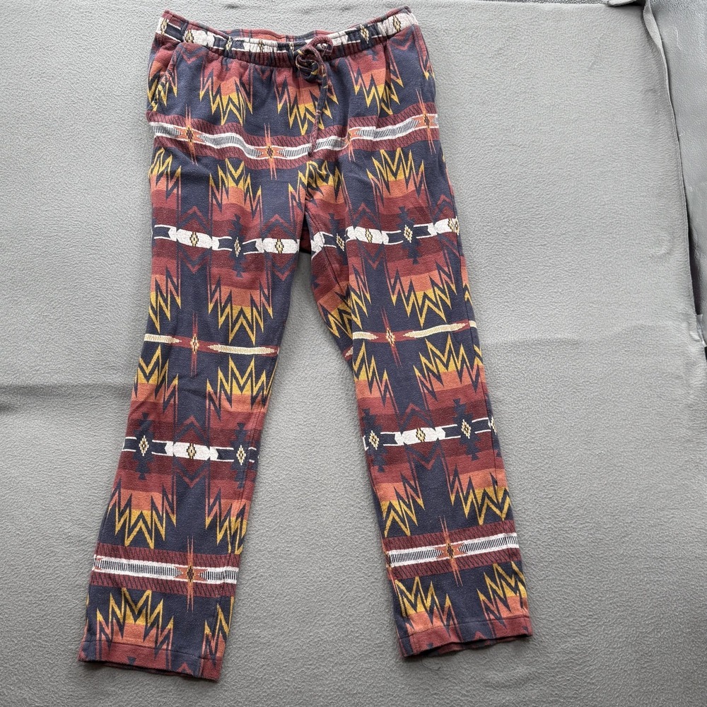 Faherty Pants Mens Medium Multicolor Organic Cotton Lounge Aztec Print Knit